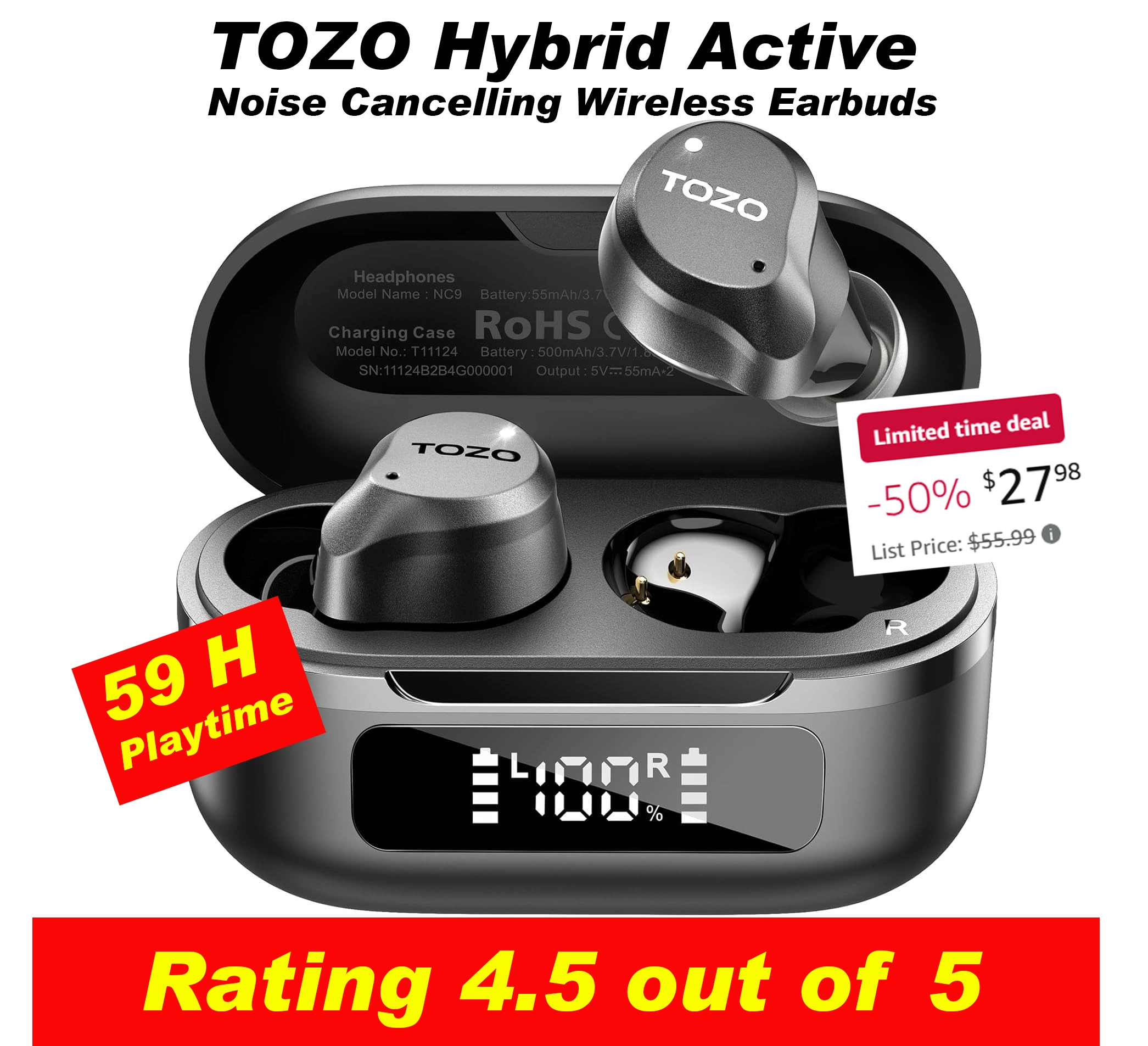 TOZO NC9 Earbuds